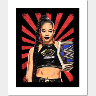 Bianca Belair Wrestling Vintage Fan Art Posters and Art